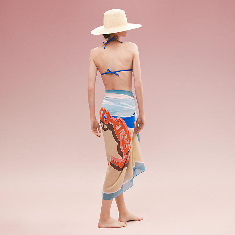 【ポイントになるアイテム】HERMES パレオ Escale a la Plage escale-a-la-plage-pareo--